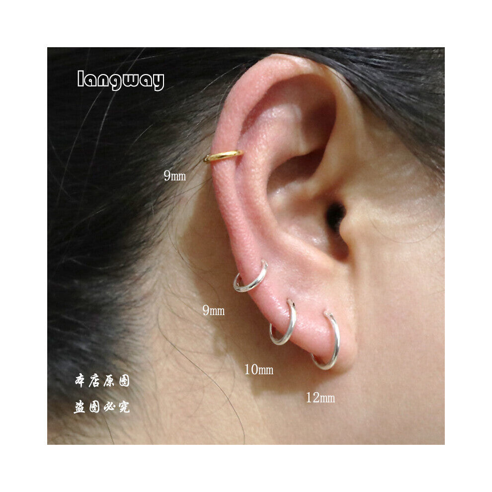 Small Medium Size 925 Sterling Silver Small Hoop Earrings For Women Men Round Circle Earrings Hoops Ear Rings Earings Jewelry