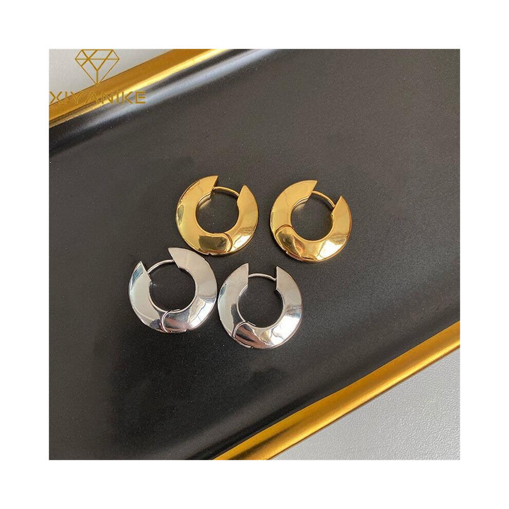 Geometric Glossy Hoop Earrings For Women Girl Jewelry Gift Party ?????? ???????