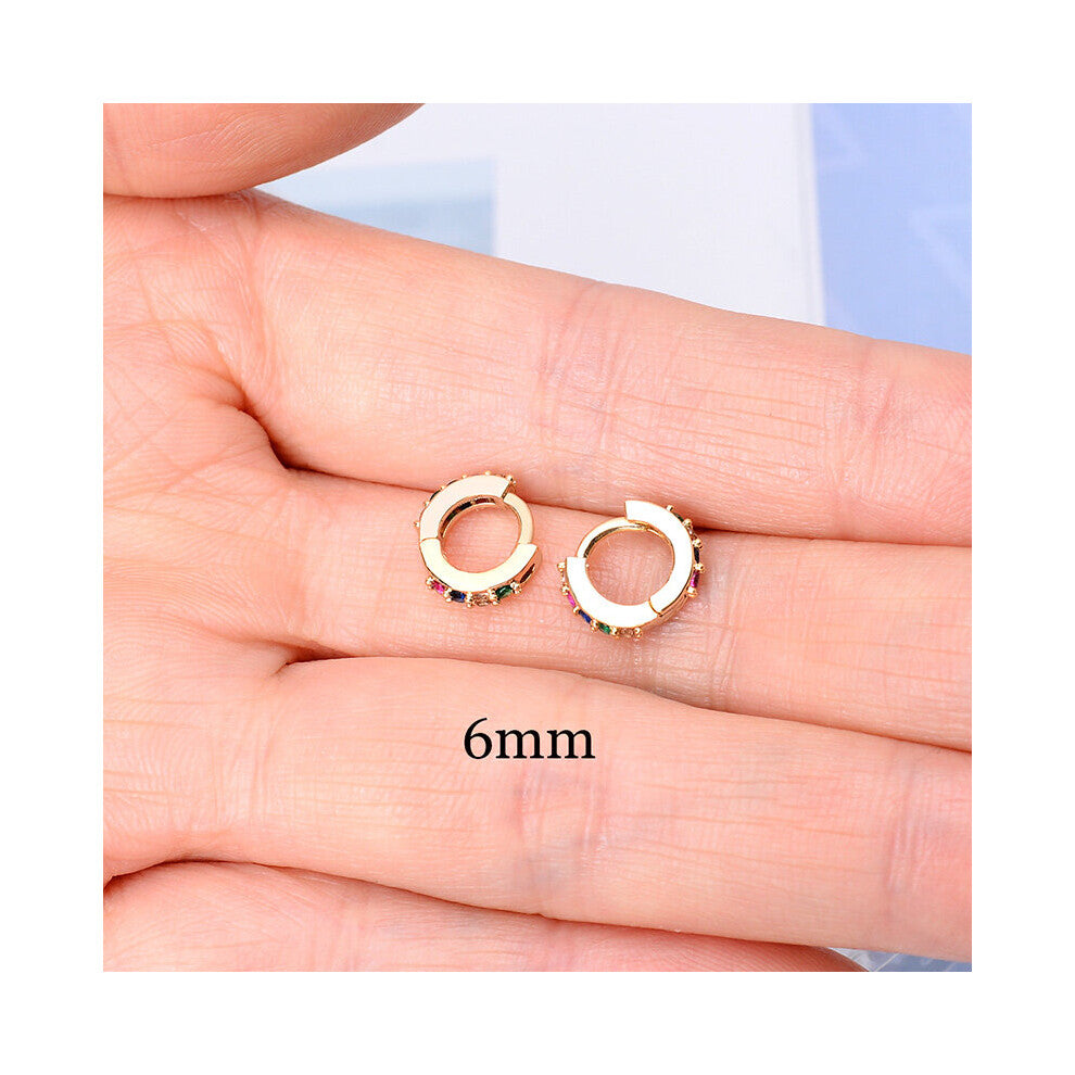 Circle Hoop Earrings for Women Cartilage Ear Ring Earlobe Piercing Hoops Stud Small Huggie Earring Jewelry Girls Gift
