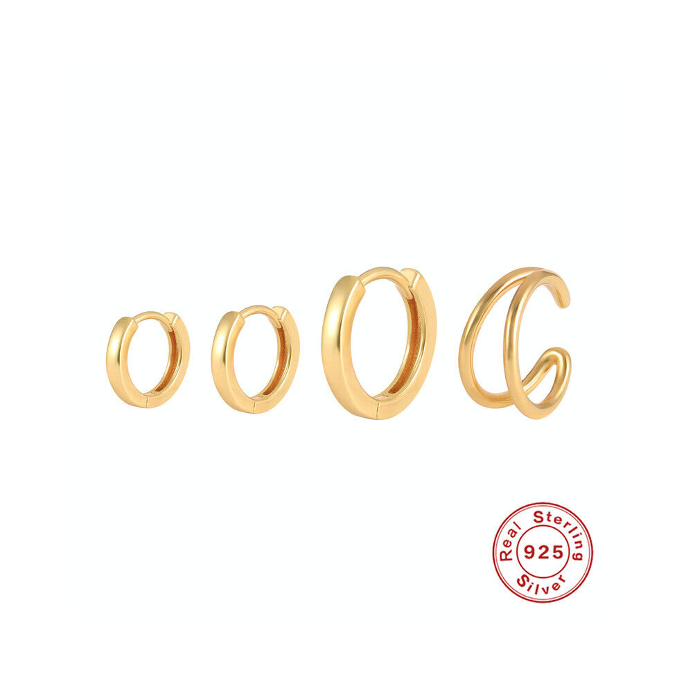 4PCS-Set Wear Earrings Pendientes Y2K Earrings For Women Piercing Earrings Hoops Jewelrys