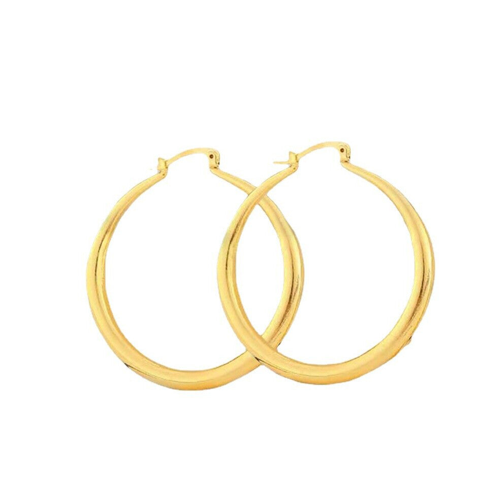 Gold-plated Earrings Classic Earrings for Women Wedding Engagement Jewelry Accessories Anniversary Gift Hoop Earrings