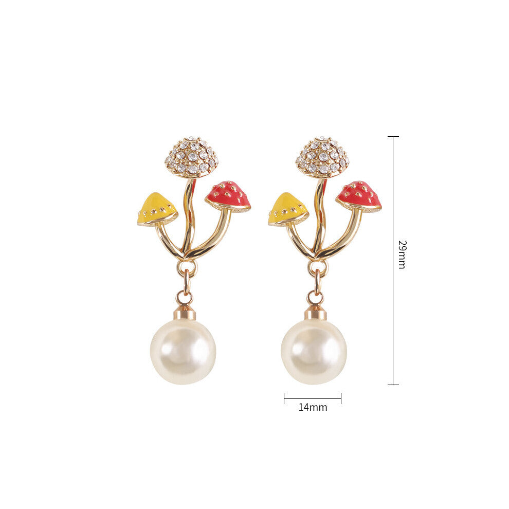 Unique Earring For Women Mushroom Hoops Sweet Butterfy Bee Earrings Jewelry