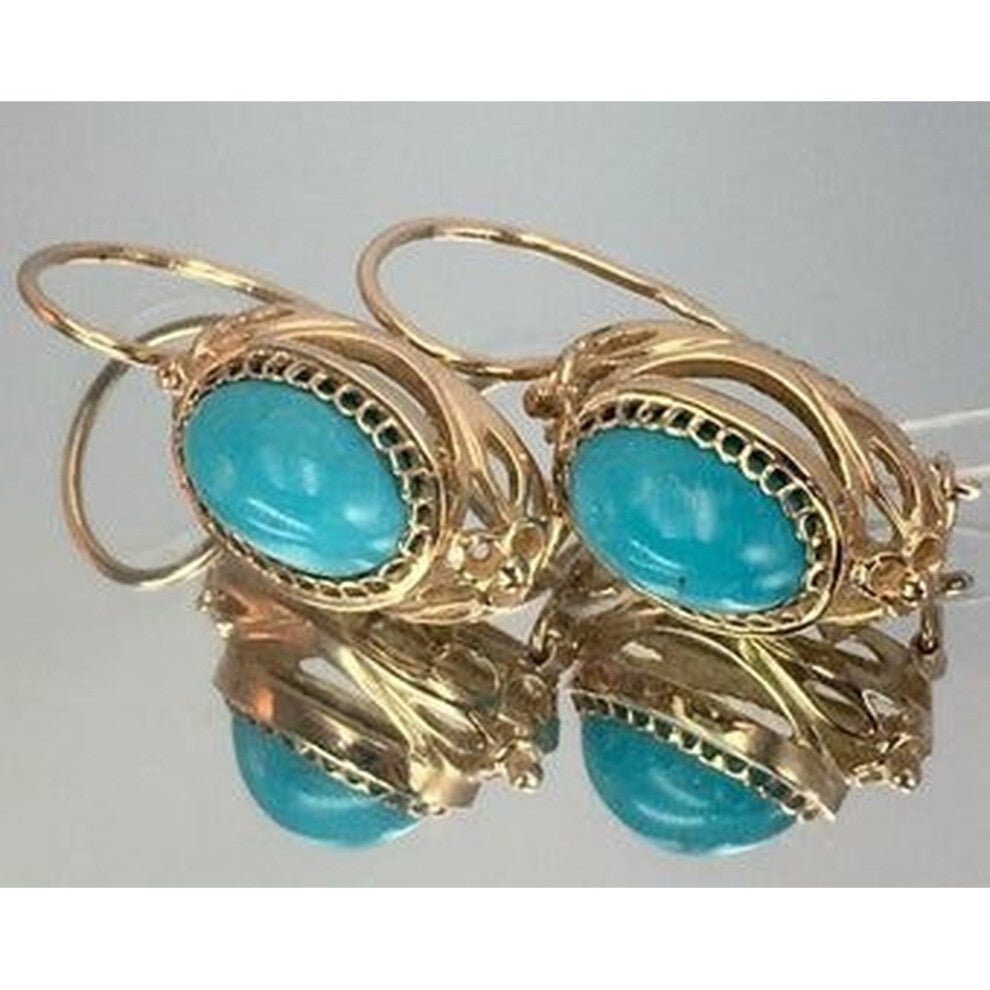 Unique hook Earrings Green Oval Crystal Earrings for Women Anniversary Gift Party Engagement Wedding Ladies Jewelry