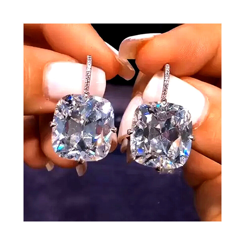 Cubic Zirconia Dangle Earring Women Wedding Engagement Party Female Accessories Jewelry