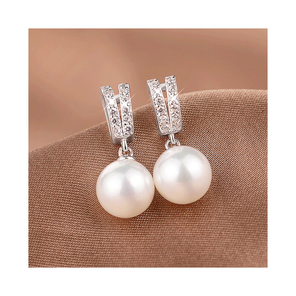 Simulated Pearl Dangle Earrings for Women Wedding Engagement Accessories Stylish Girls Earrings