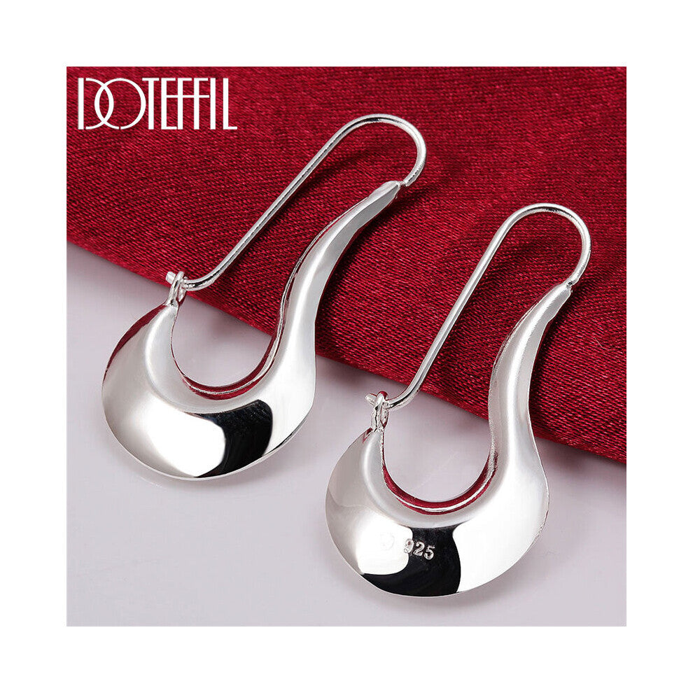 925 Sterling Silver Classic Shoe Drop Earrings Charm Women Jewelry Wedding Engagement Party Gift