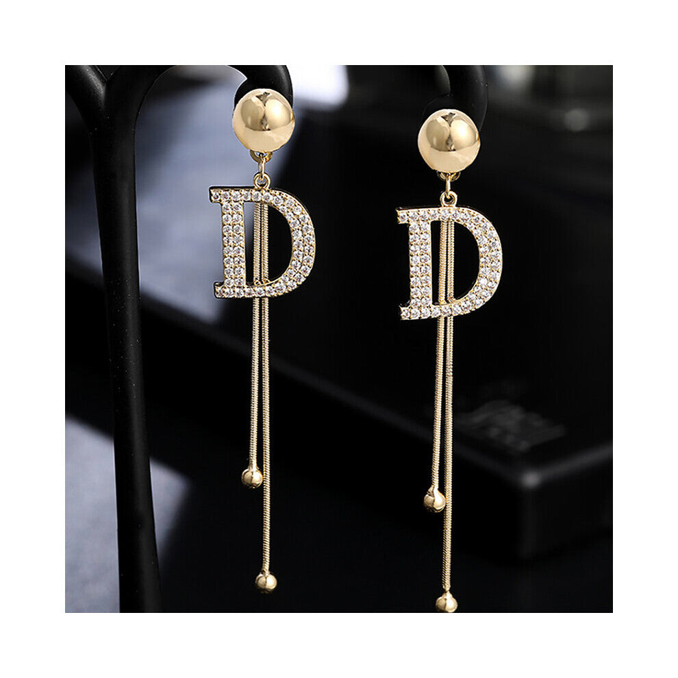 Vintage Glossy Arc Bar Long Thread Tassel Drop Earrings for Women Jewelry Hanging Pendientes