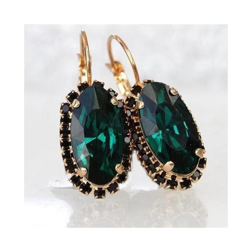 Accessories Earrings for Women Statement Hollow Red Crystal Dangle Earring Engagement Wedding Jewelry Gift