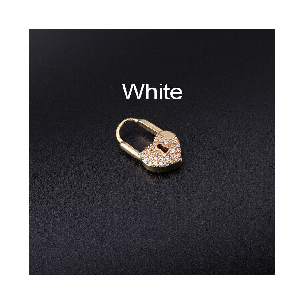 1Pair Piercing Love Lock Dangle Earrings for Women Jewelry Stainless Steel Gild Ear Cuffs Lock Dangle Statement Earrings