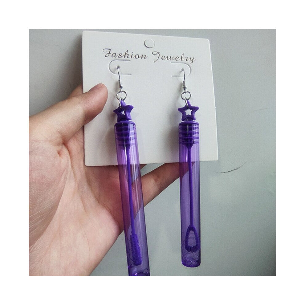 Real bubble blower earrings pair Real Bubble blower dangle Earrings, quirky jewellery, funky fun earrings