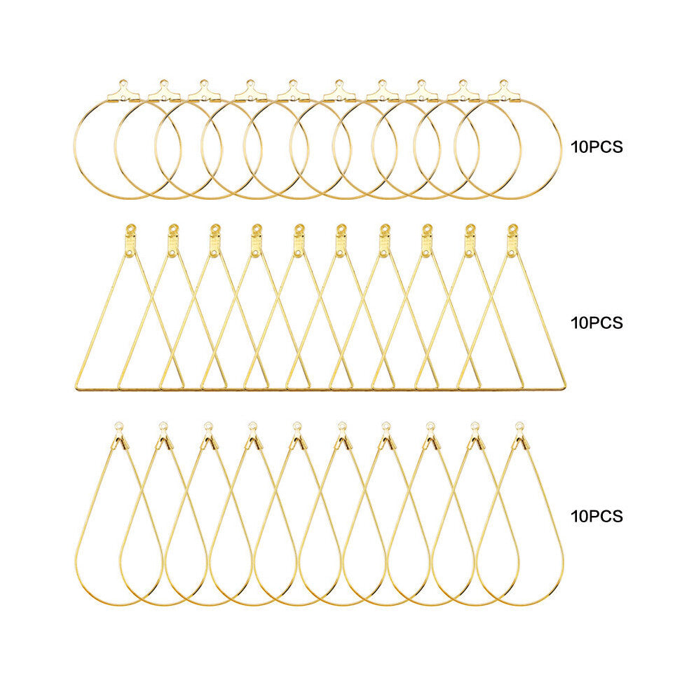 Silver Copper Hoops Earrings Kit Earrings Clasps Hooks Ear Wire Hoops Earrings Wires For DIY Jewelry Making Supplies