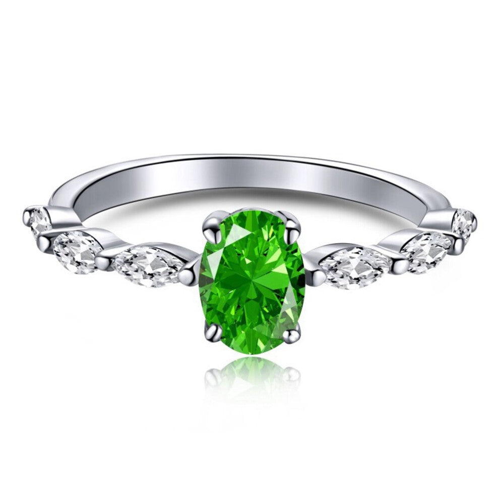 Wong Rain Vintage 100% 925 Sterling Silver Emerald Created Moissanite Gemstone Wedding Engagement Rings Fine Jewelry