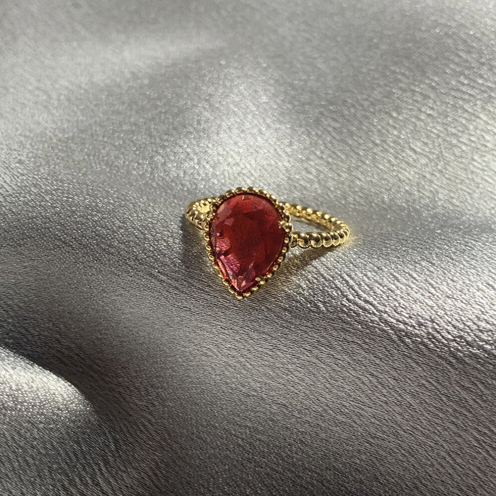 Pure 925 Sterling Silver Jewelry For Women Water Drop Rings Colorful Gemstone Engagement Wedding High Jewelry