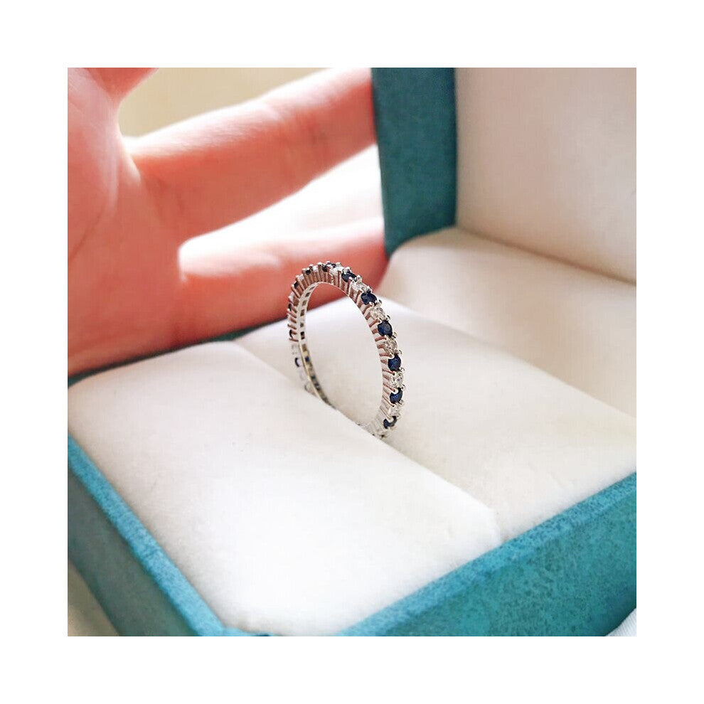 100% 925 Sterling Silver Ring Sapphire Ruby Emerald Created Moissanite Gemstone Wedding Engagement Rings Fine Jewelry