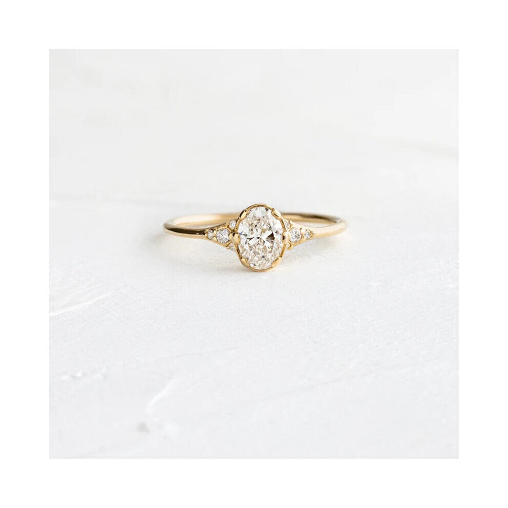 Oval Gemstones Rings for Women Girls Wedding Ring 925 Sterling Silver Finger Rings Engagement Ring Jewelry Anillo