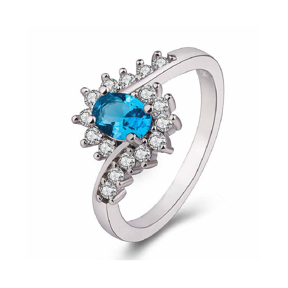 925 Silver Jewelry Ring Oval Ruby Zircon Gemstone Finger Rings for Women Wedding Engagement Party Accessories