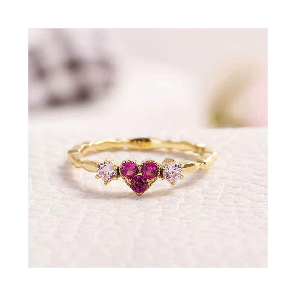 Rings 925 Silver Jewelry Heart Shape Zircon Gemstone Finger Ring for Women Wedding Engagement Bridal Party Gift Ornaments