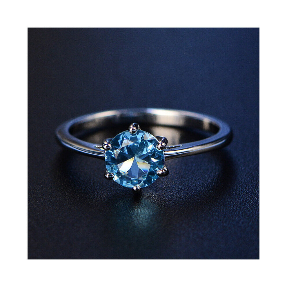 FFGems Gemstones Amethyst Silver Ring Sapphire Ruby Ring Silver 925 Jewelry Aquamarine Rings For Women Engagement Rings