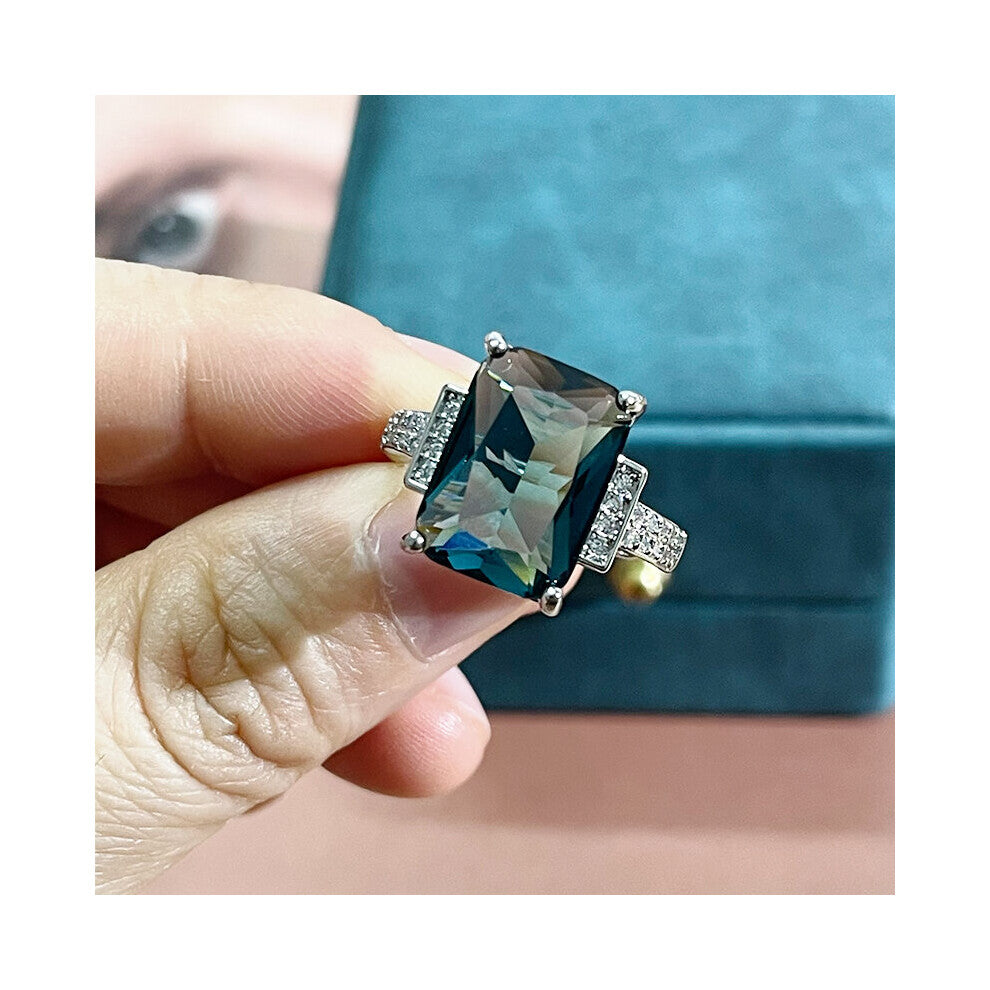 Cellacity lassic 100% 925 Sterling Silver ring with gemstones Engagement Wedding silver finger Fine Jewelry