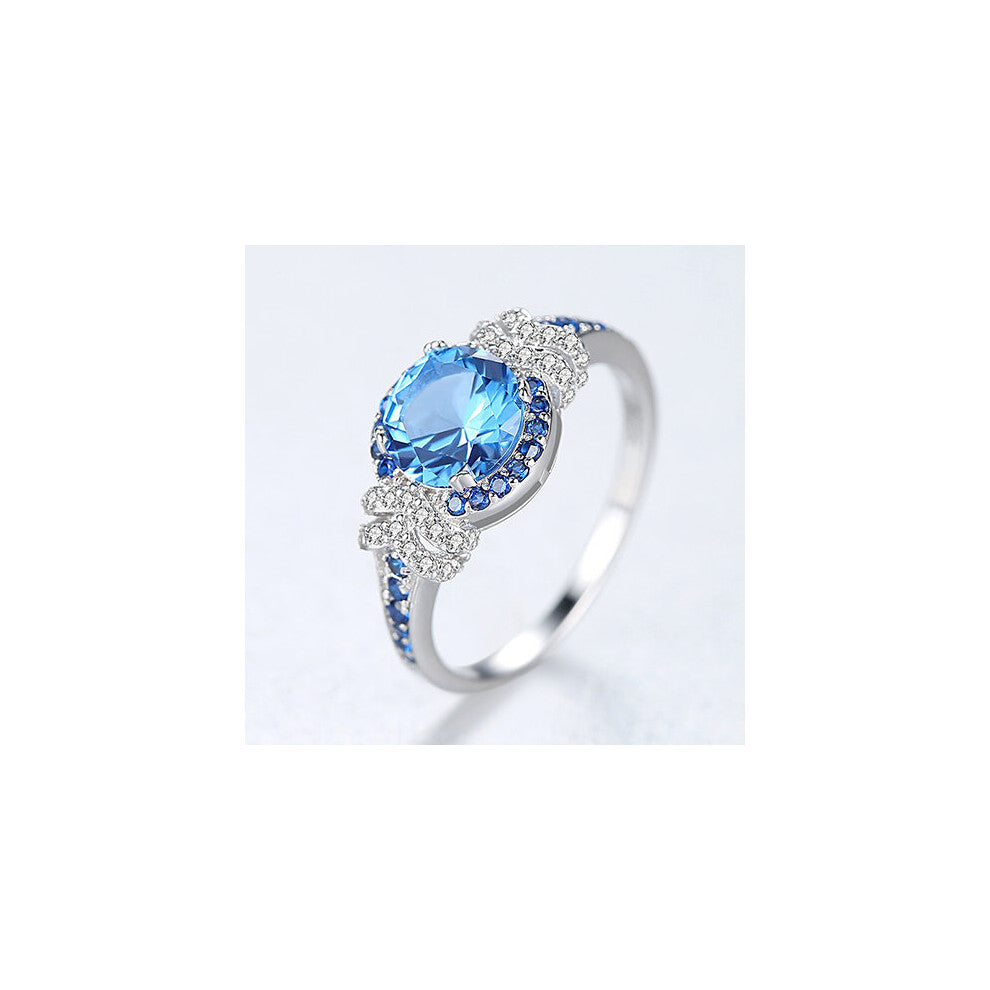 Big Pure 925 Sterling Silver Sapphire Gemstone Rings for Women Fine Jewelry Engagement & Wedding accessories
