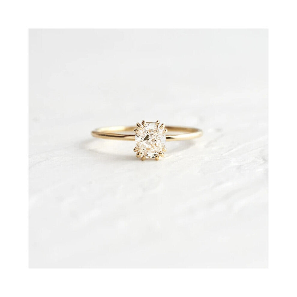 Geometry Gemstones Engagement Rings for Women Wedding Ring 925 Sterling Silver Finger Rings Bague Femme Jewelry