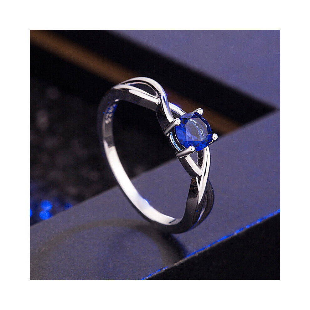 100% 925 Sterling Silver Natural Pink Sapphire Gemstone For Women Wedding Engagement Thin Circle Gem Rings Jewelry