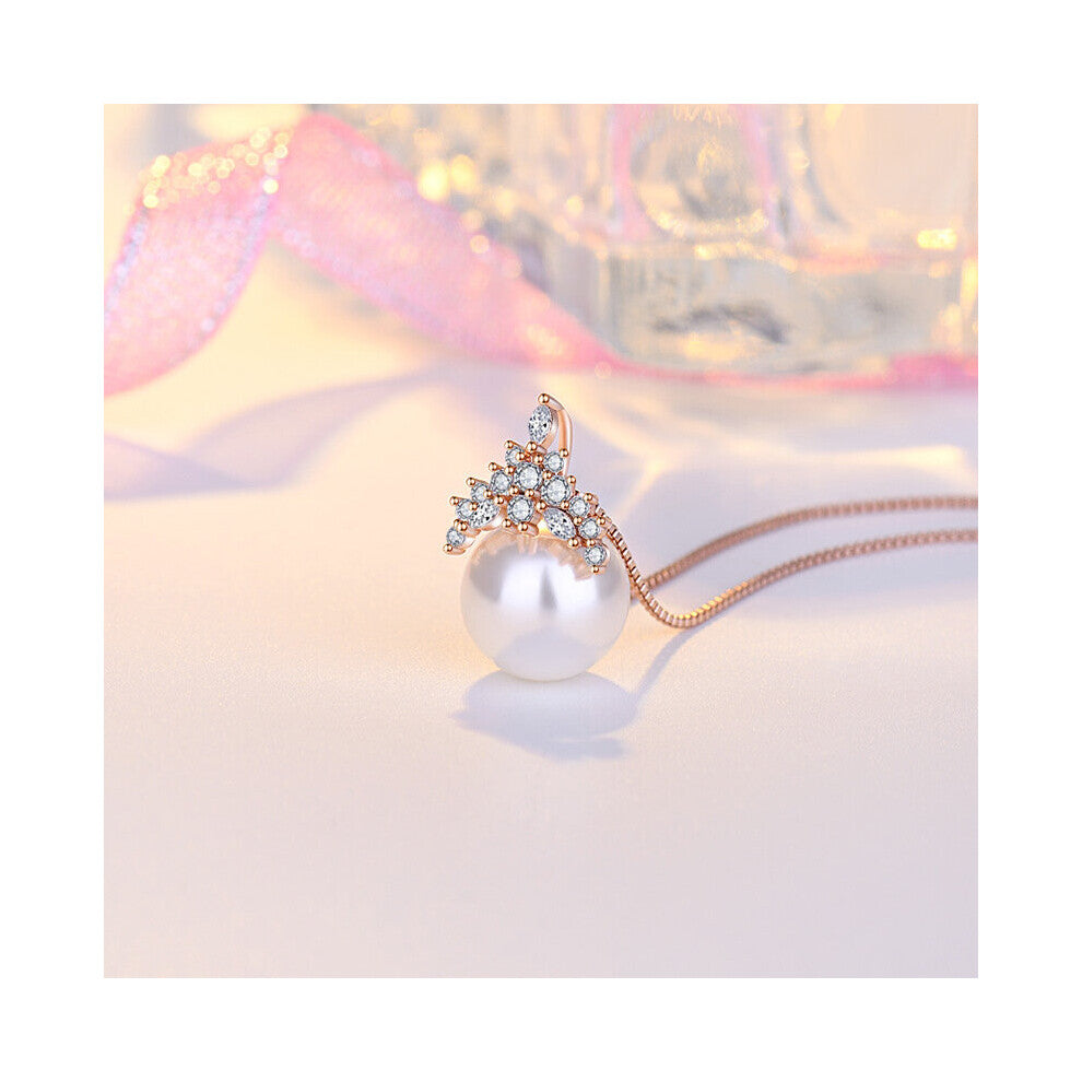 Charm Necklace 925 Silver Jewelry with Pearl Zircon Gemstone Pendant Fine Accessories for Women Wedding Engagement Party