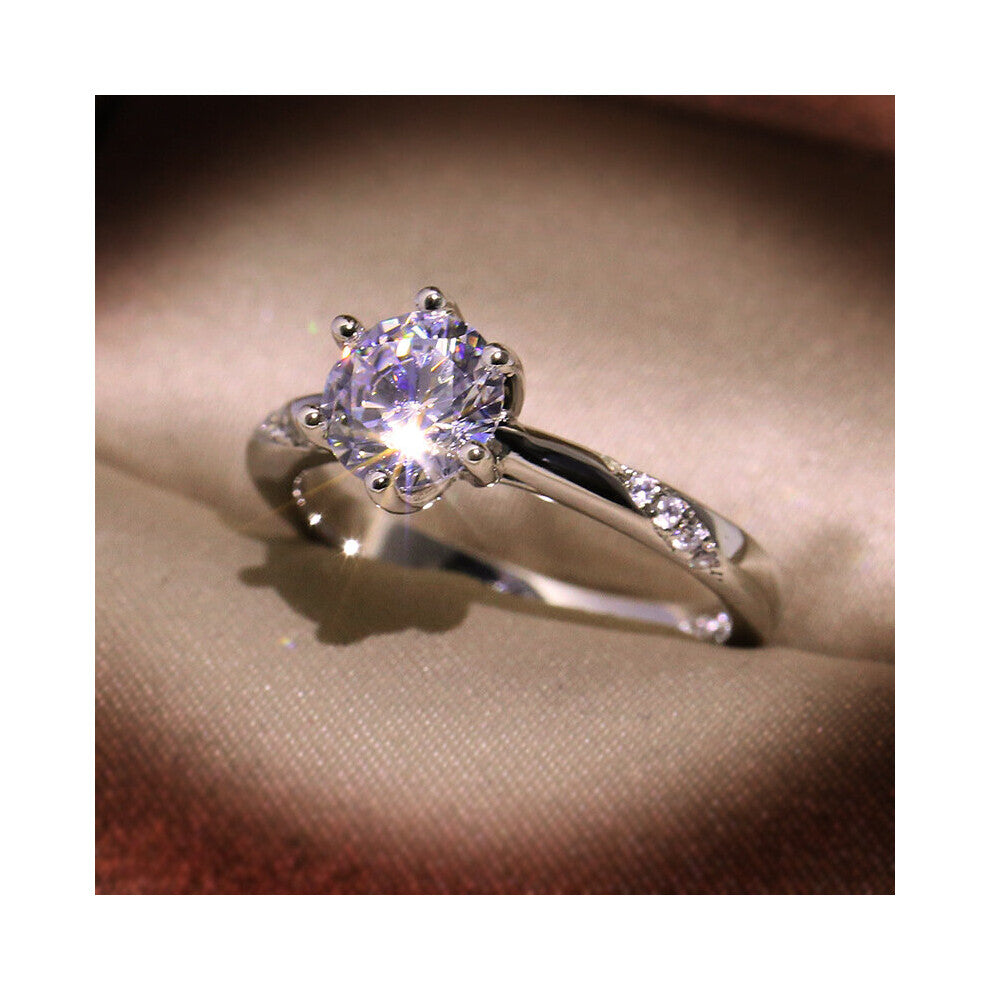 925 Sterling Silver 1.5 Carats Diamond Rings for Women Engagement Bizuteria Anillos Gemstone Diamond Wedding Rings