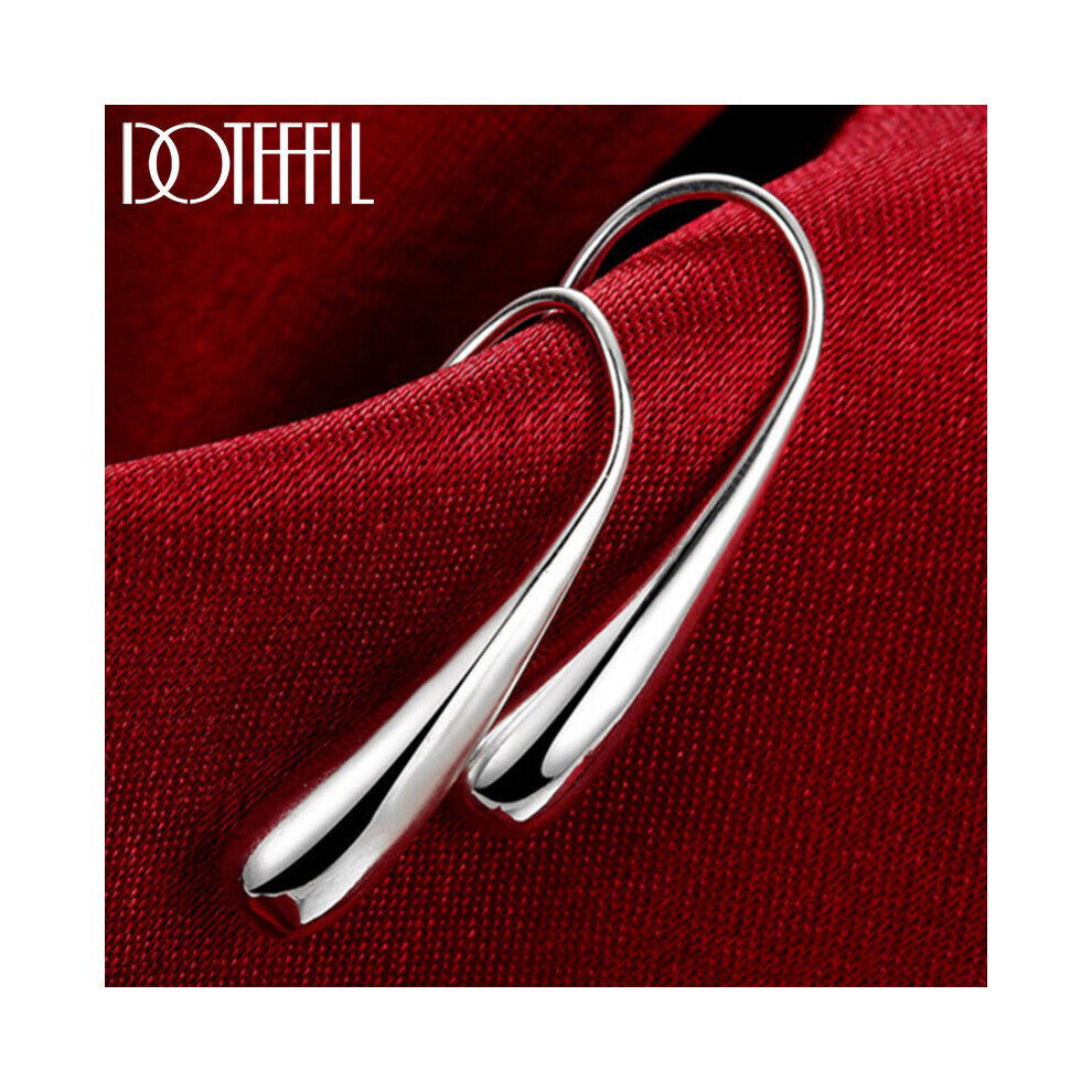 925 Sterling Silver Teardrop-Water drop-Raindrop Stud Earrings For Woman Wedding Engagement Party Charm Jewelry