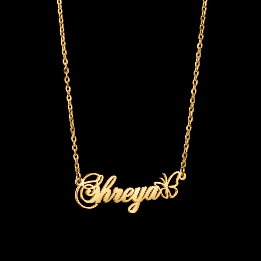 (Silver, 60cm) Atoztide Name Necklaces Personalized Stainless Steel Bottom Decoration Pendant?Heart Letter for Women?Jewelry