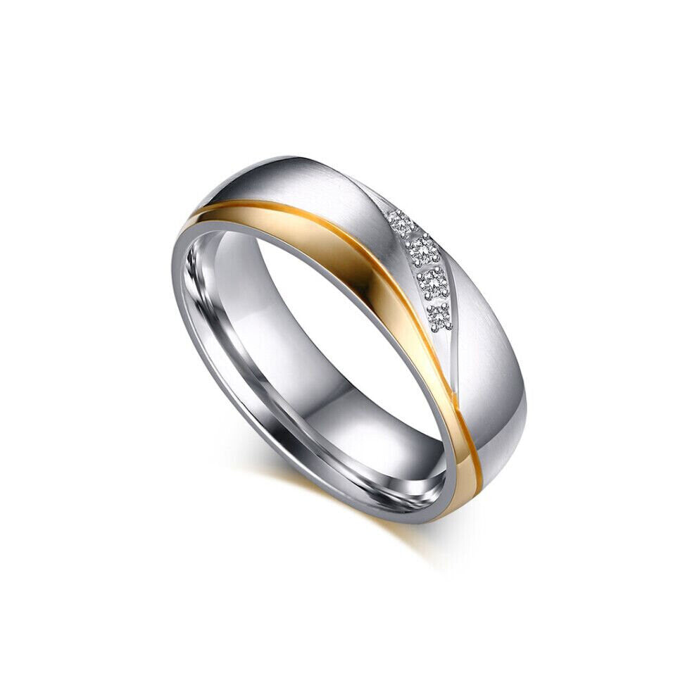 Personalized Name Promised Wedding Rings for Lover Couple Men Women Stainless Steel Engagement Party