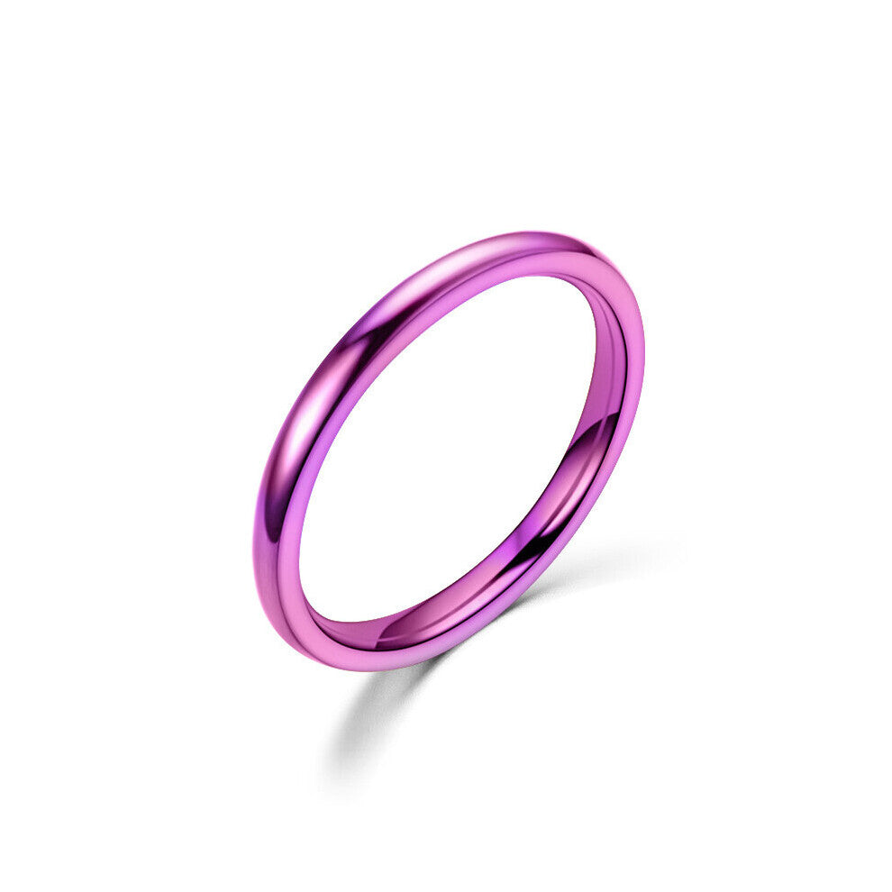 Style Smooth Stainless Steel Rings Classic Couple Rings for Women and Men Wedding Engagement Jewelry