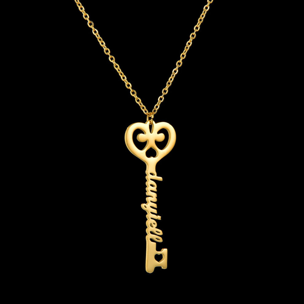 (Silver, 60cm) Atoztide?Custom Name Necklace Personalized?Butterfly Stainless Steel Pendant?Heart Letter One Hole Chain for Women Gift