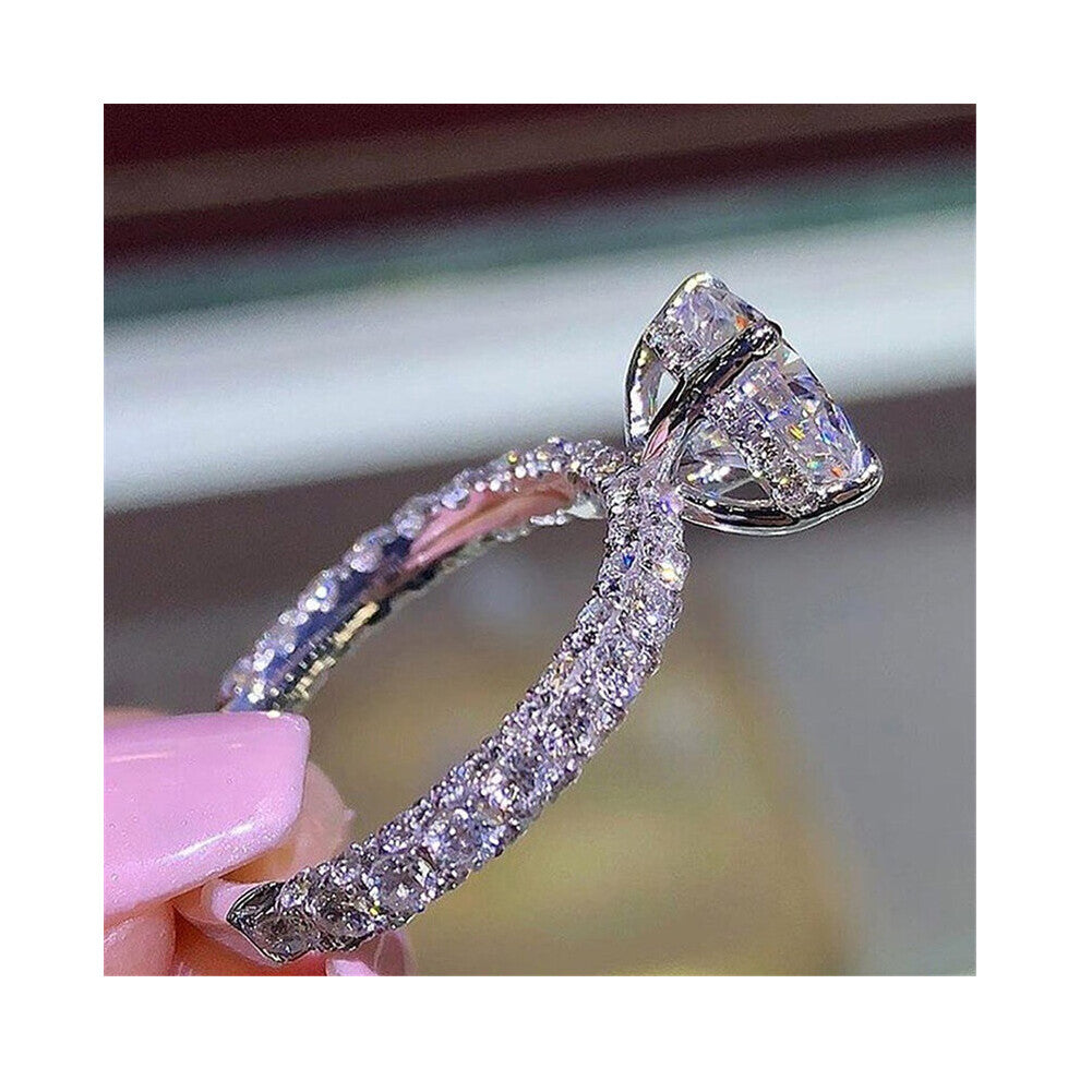 Romantic Vow Sincere Commitment Engagement Rings Drill Rings Women Wedding Jewelry