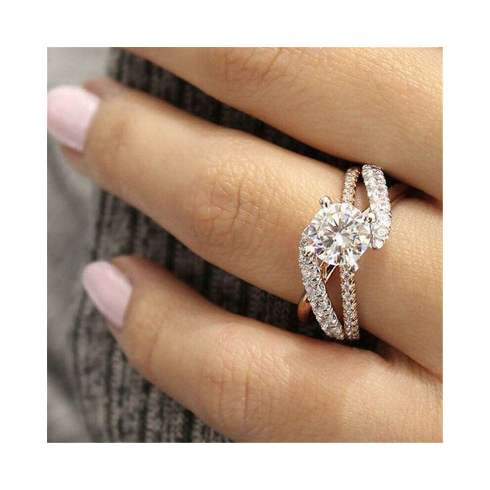 Romantic Vow Sincere Commitment Engagement Rings Drill Rings Women Wedding Jewelry