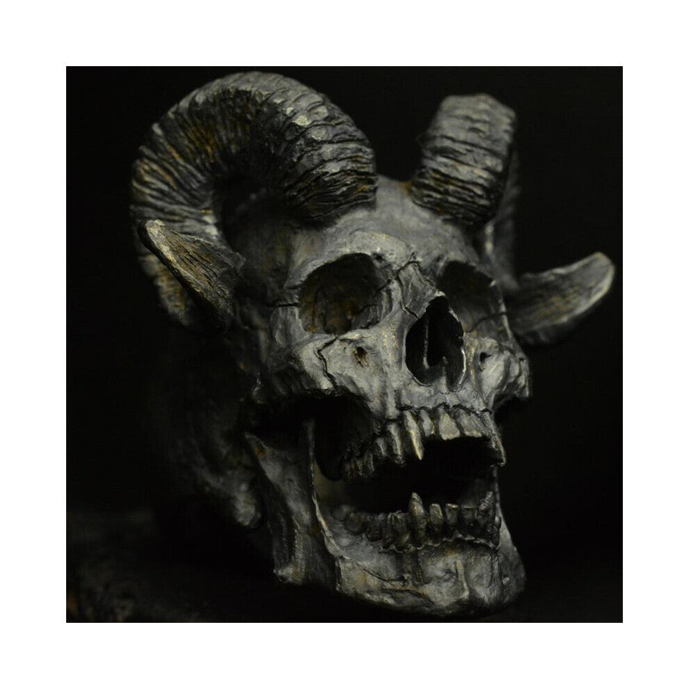 Gothic Punk Satanic Devil Skull Ring Vintage Steampunk Men's Stainless Steel Ring Hiphop Motorcycle Rock Biker Jewelry