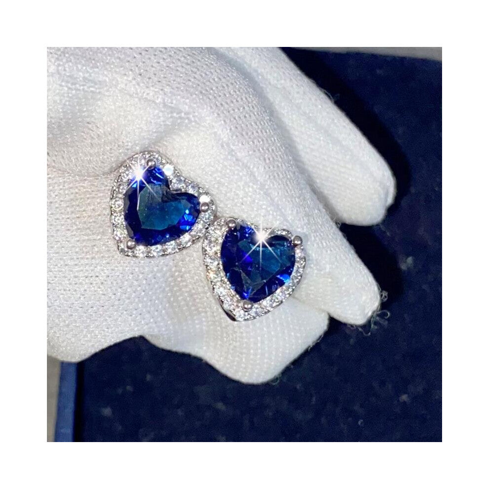 CC Heart Rings for Women Silver Wedding Engagement Bridal Jewelry Cubic Zirconia Stone Ring Accessories CC829