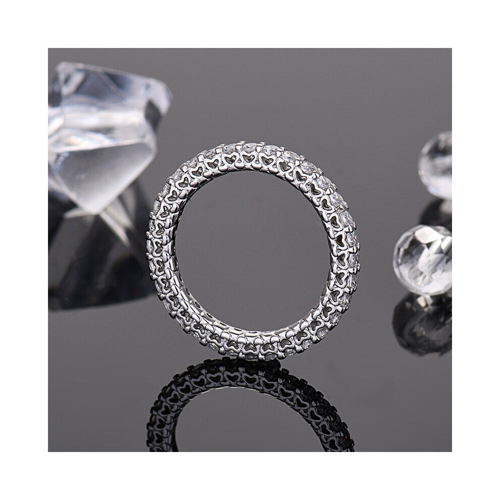 S925 Silver Rings For Women Cubic Zirconia Ring Bridal Wedding Engagement Jewelry