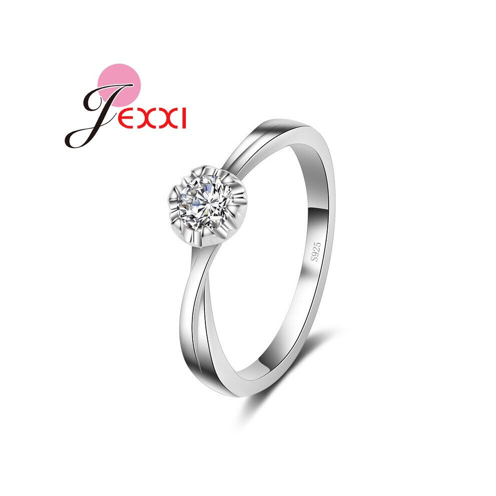 925 Sterling Silver Jewelry Rings For Women Wedding Jewelry Bijoux Zirconia Vintage Accessories Engagement Hollow