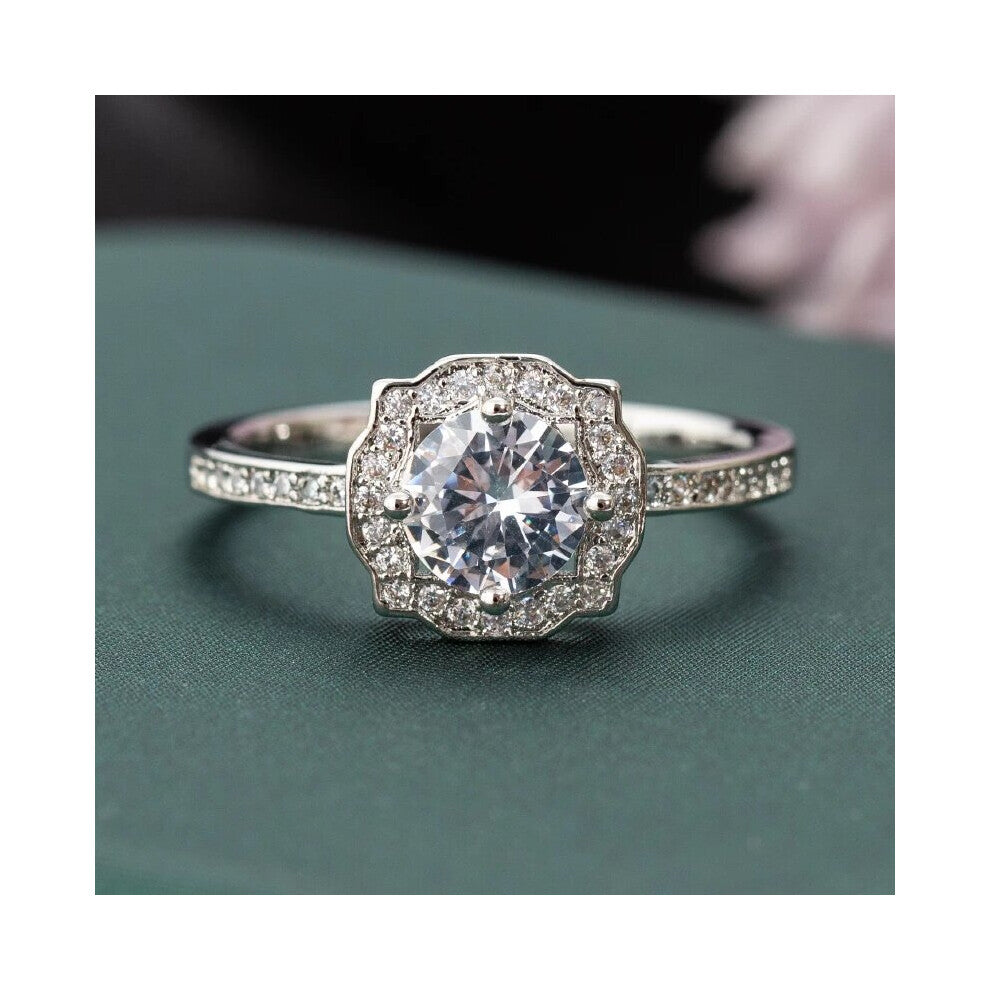 Vintage Pear Shape Engagement Ring Silve Promise Wedding Ring Trends Fancy Cubic Zirconia Jewelry Birthday Gift