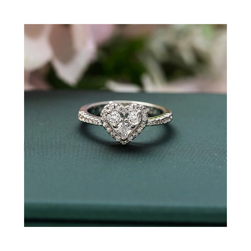 Vintage Pear Shape Engagement Ring Silve Promise Wedding Ring Trends Fancy Cubic Zirconia Jewelry Birthday Gift