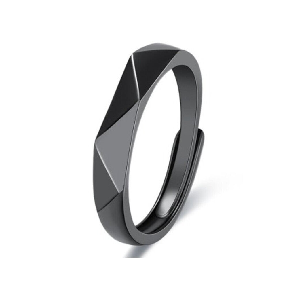 geometric couple ring can be matched with rhombus wedding ring couple engagement jewelry party