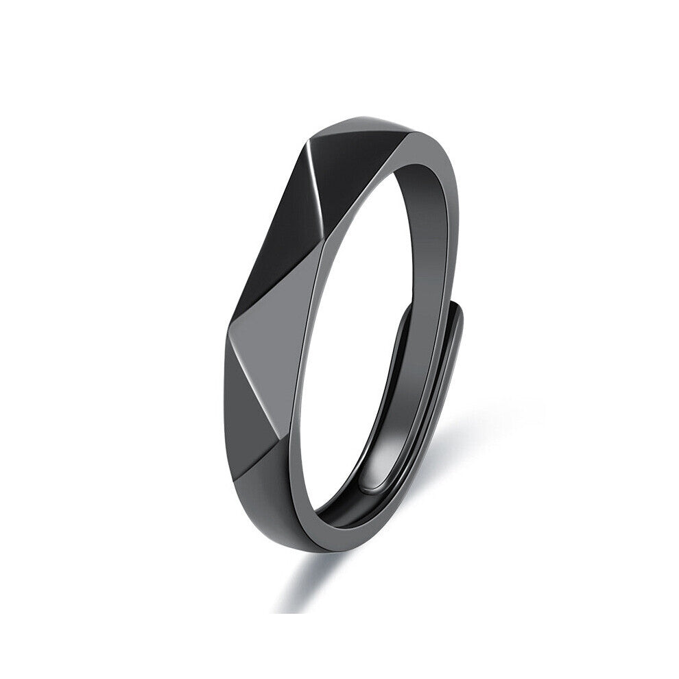 Geometric Rings Multi-Section Adjustable Matching Rhombus Wedding Ring Couple Engagement Jewelry Party Party Gift