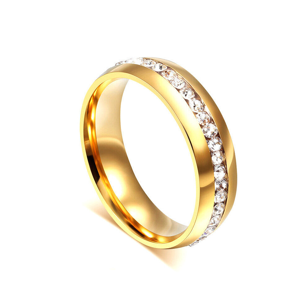 Wedding Bands Ring for Women Men Jewelry Stainless Steel Engagement Ring Couple Anniversary Gift Amazing