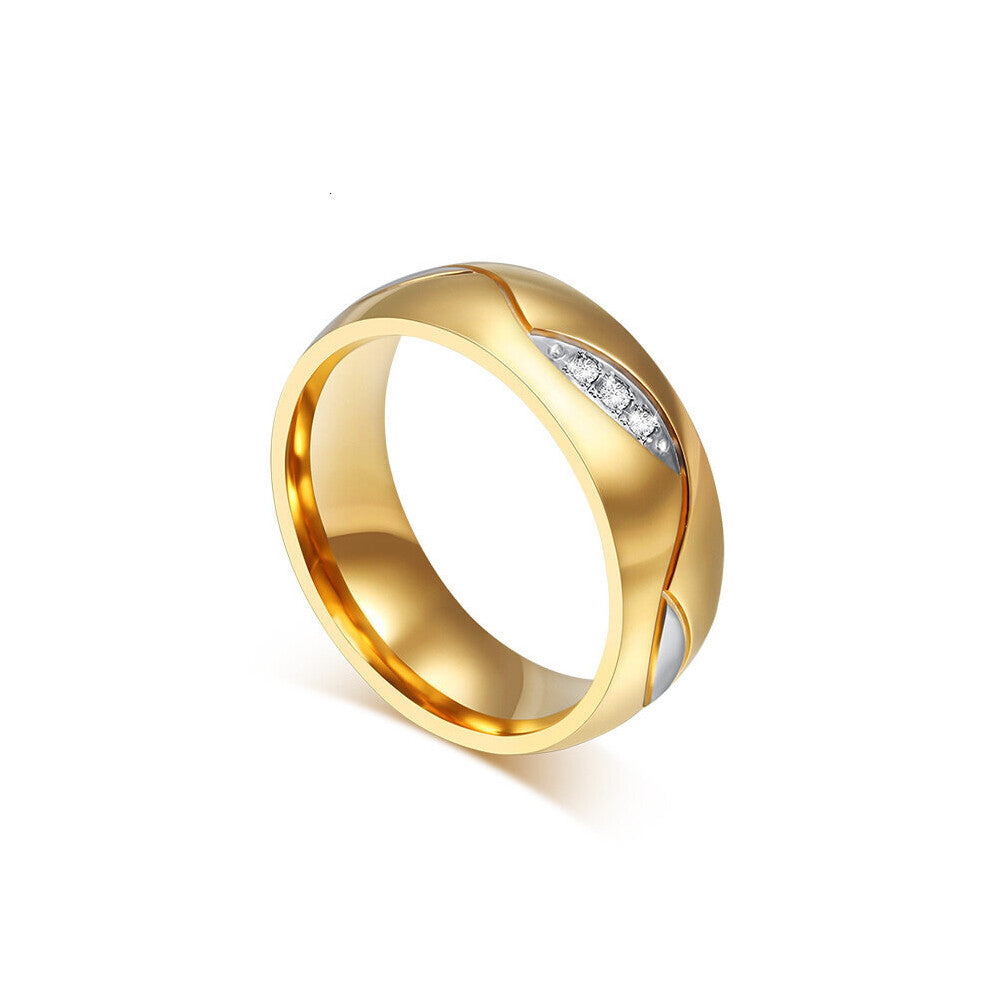 Wedding Bands Ring for Women Men Jewelry Stainless Steel Engagement Ring Couple Anniversary Gift Amazing