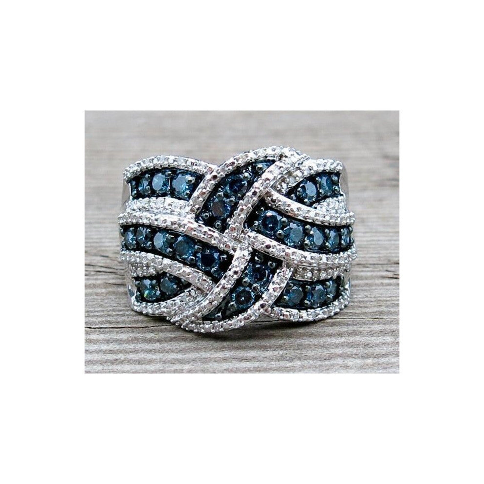 Bling CZ Zircon Stone Silver Band Rings for Women Wedding Engagement Jewelry