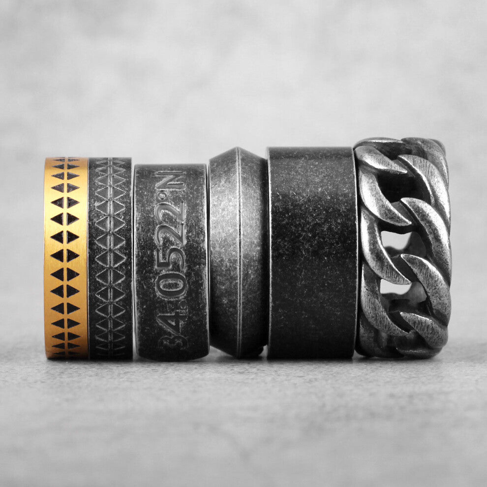 Punk Retro Stainless Steel Mens Rings for Women Couple Lover Boy Girlfriend Biker Jewelry Creativity Gift