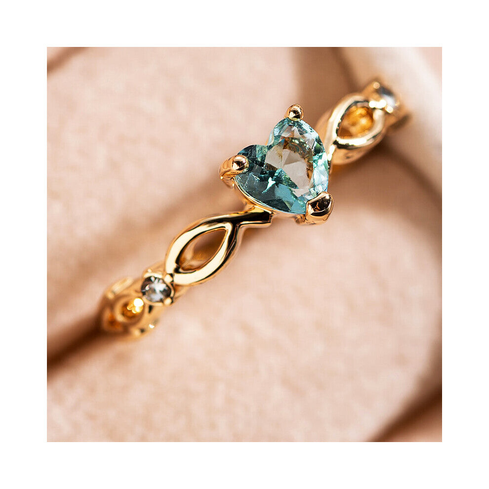 Crystal Twist Classical Heart Wedding Rings For Women Engagement Rings Tiny Zircon Jewelry