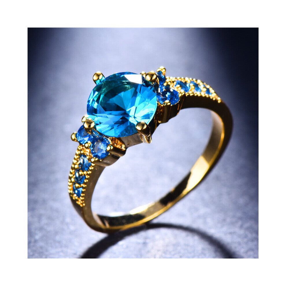 Charm Female Olive Green Crystal Stone Ring Vintage Thin Wedding Rings For Women Round Zircon Engagement Ring