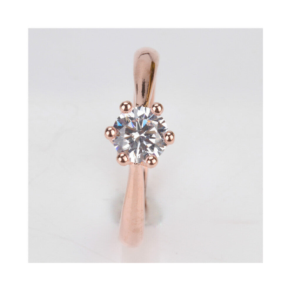 CC Rings For Women Silver-Plated Cubic Zirconia Round Stone Classic Jewelry Bridal Wedding Engagement Anillos CC1456